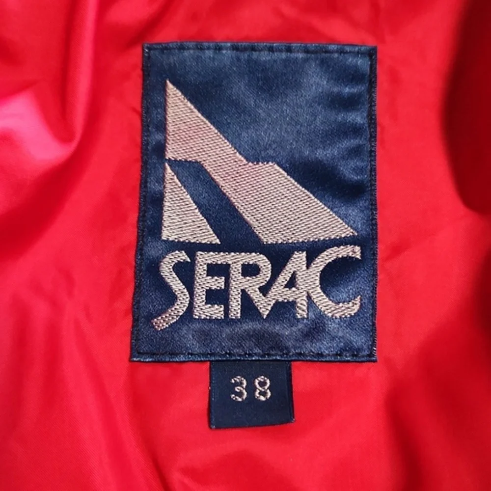 Serac Vintage Down Filled Puffer Ski Jacket Red Size 38 - Picture 7 of 12